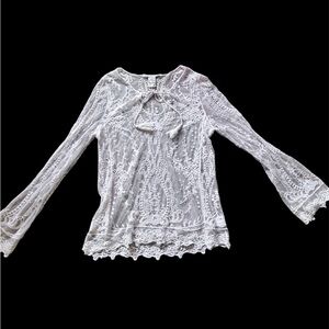 American Rag White Lace Blouse